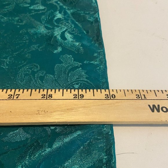 VTG Victorias Secret Gold Label Night Shirt Womens L Green Floral Embossed Sleep - Picture 7 of 8